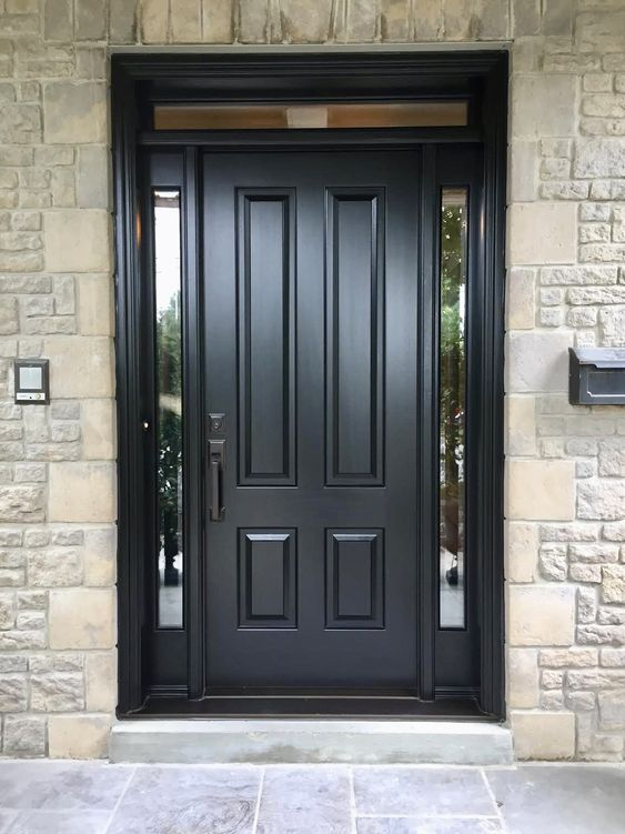 Puerta principal moderna de metal exterior con diseño de estilo americano al por mayor