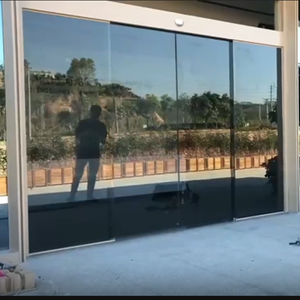 Puerta de entrada sin marco corredera automática para edificios comerciales