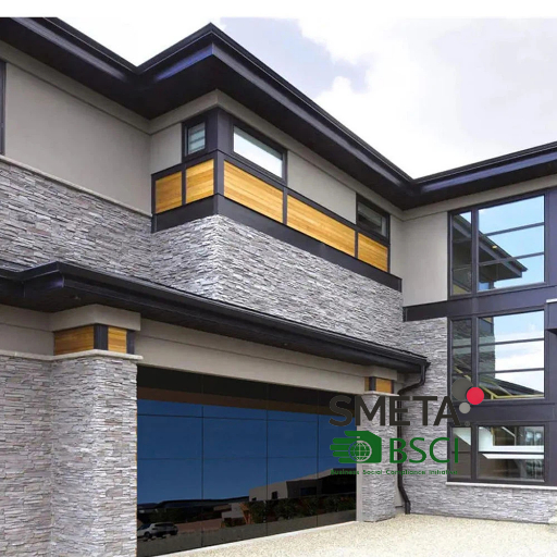Puerta de garaje seccional Andexin sin marco, de cristal transparente con paneles templados, ideal para entradas de villas, tiendas y talleres.