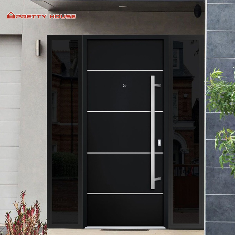 Puerta doble de aluminio francesa insonorizada e impermeable.