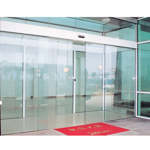 Puerta de apartamento y puerta principal exterior de aluminio para hotel con diseño para puertas de entrada, puertas corredizas automáticas de vidrio sin marco.