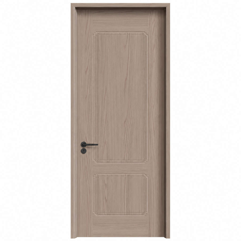 Puerta exterior de aluminio y madera, anticorrosión, de construcción duradera.