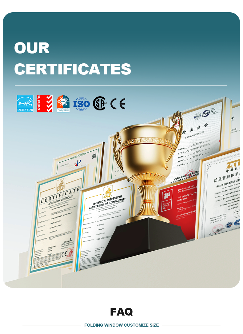 Certificados de calidad CE y NFRC
