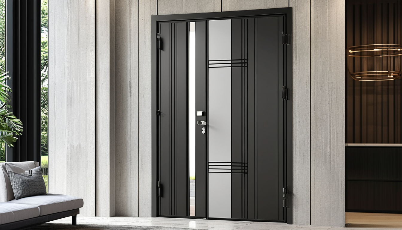 Puertas seguras de entrada en aluminio